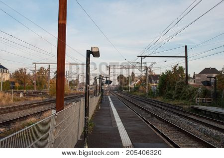 Hellerup train station in Copenhagen in Denmark