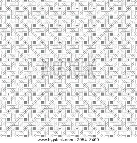 Seamless pattern. Stylish geometric texture. Modern linear ornament. Regularly repeating thin line grids with intersecting geometrical outline shapes: squres; hexagons; polygons rhombuses