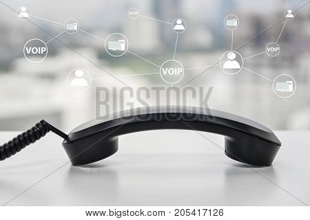 IP Phone with icon - cencept for phone connected to multi device3