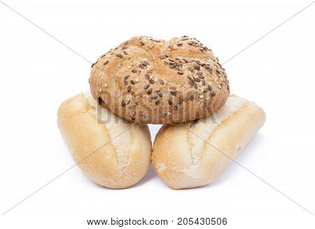 French bun isolated on a white background