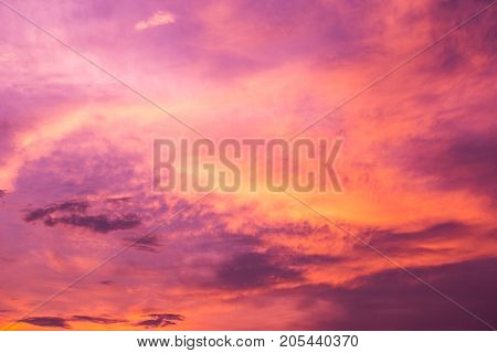 The colors of the sky and clouds after sunsetColorful of sky and cloudy in twilight