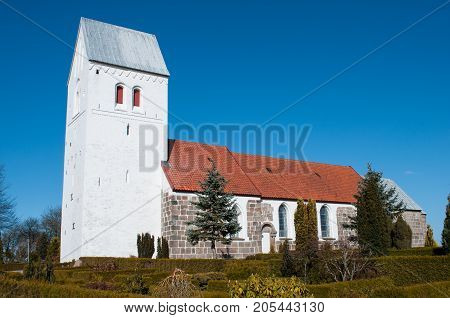Norre Tranders church in city of Aalborg Denmark