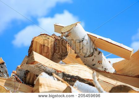 Preparation Of Firewood For The Winter And Use For Cooking, Firewood Background