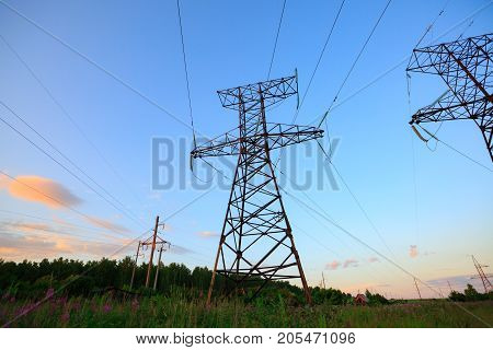 Look Up High Voltage Of Powertransmission Towers