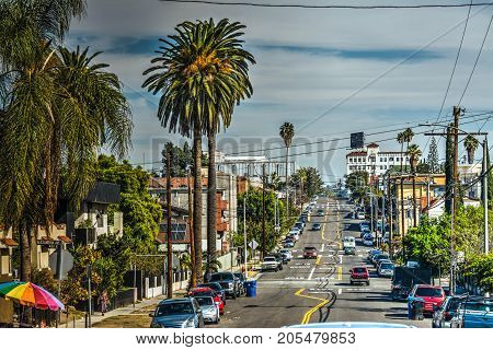 Oakwood avenue in Los Angeles in California