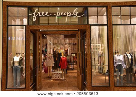 Bloomington, Minnesota - Jul 27: Free People Store At Mall Of America In Bloomington, Minnesota, As 