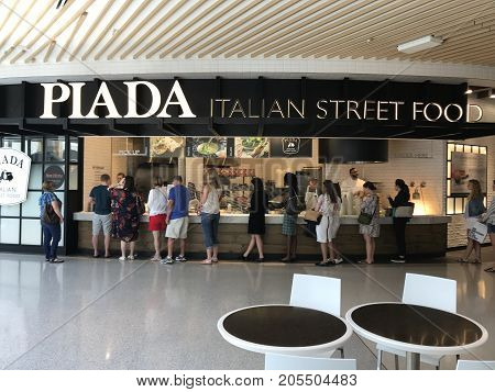 Bloomington, Minnesota - Jul 27: Piada Italian Street Food At Mall Of America In Bloomington, Minnes
