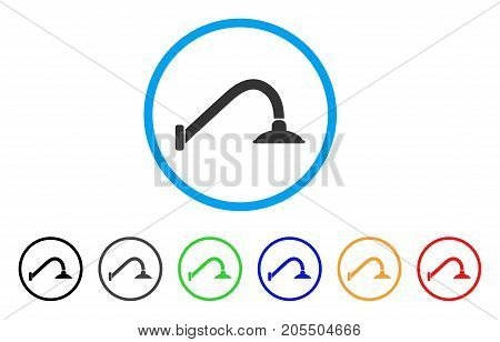 Tap Mixer rounded icon. Style is a flat tap mixer gray symbol inside light blue circle with black, gray, green, blue, red, orange versions. Vector designed for web and software interfaces.