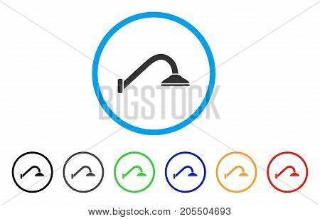 Tap Mixer rounded icon. Style is a flat tap mixer grey symbol inside light blue circle with black, gray, green, blue, red, orange versions. Vector designed for web and software interfaces.