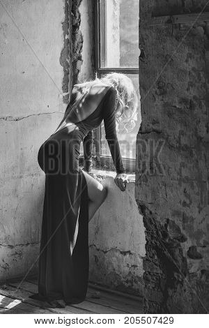 Pretty Woman In Sexy Dress