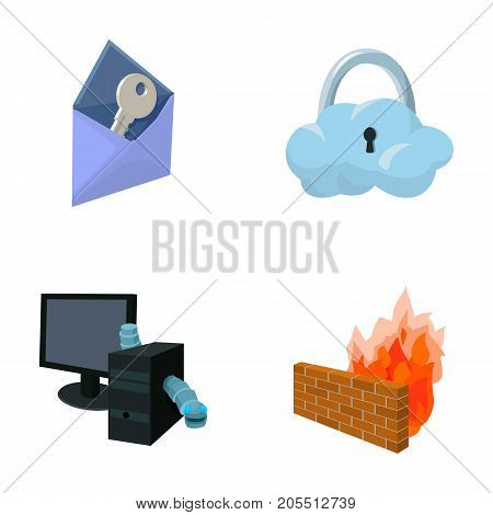 System, internet, connection, code .Hackers and hacking set collection icons in cartoon style vector symbol stock illustration .