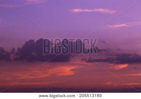The colors of the sky and clouds after sunsetColorful of sky and cloudy in twilight
