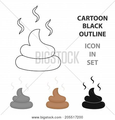 Faeces vector illustration icon in cartoon design