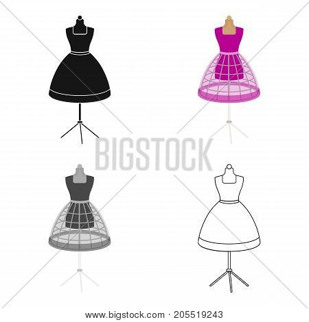 Equipment, mannequin for sewing women's clothing. Sewing and equipment single icon in cartoon style vector symbol stock illustration .