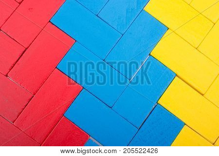 Coorful Domino Blocks On White Background