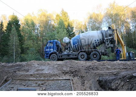 Russia, September 22, 2017: Repair Of The Road In The Republic Of Mari El