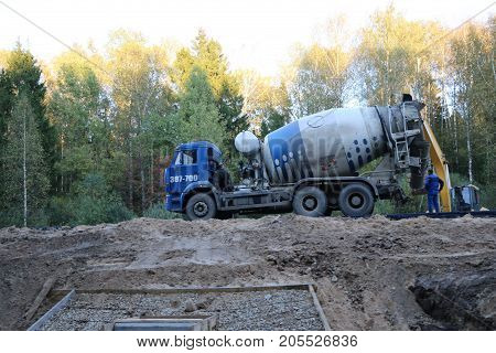 Russia, September 22, 2017: Repair Of The Road In The Republic Of Mari El