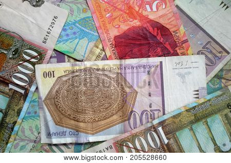 Macedonian Denar Money Banknotes
