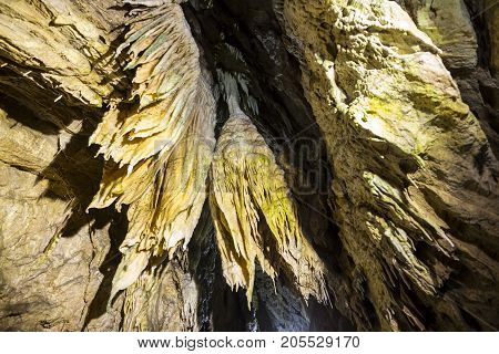 Inside Of A Beautiful Colourful Cave
