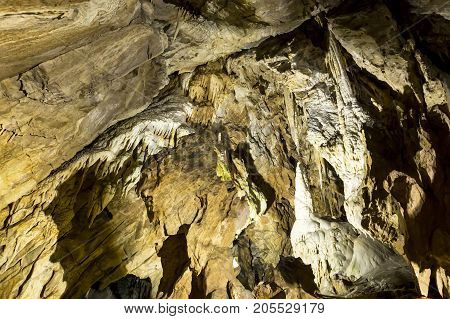 Inside Of A Beautiful Colourful Cave