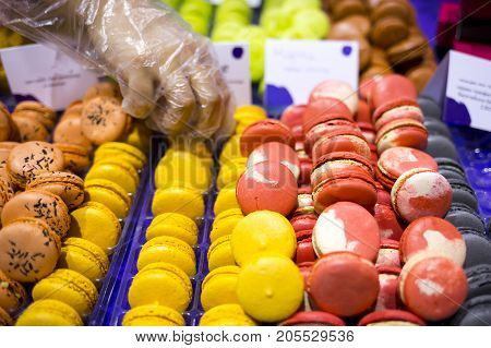 Circular Cake Macaron Or Macaroon