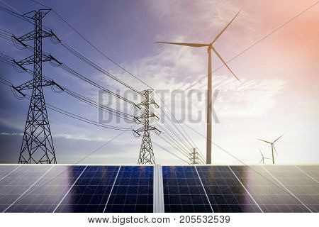 electrical energy, electrical energy Clean Energy Concept.