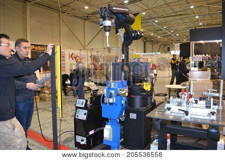Kiev, Ukraine International Industrial Exhibition - November 25, 2016: - industrial machinery, Industrial equipment, industry facilities and machine tools, machinery lathes