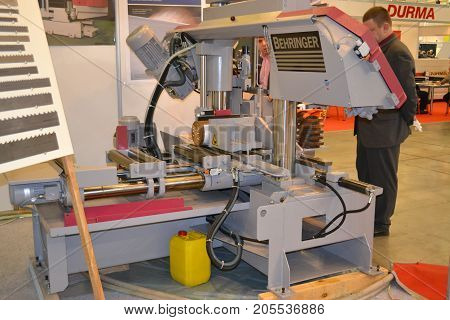 Kiev, Ukraine International Industrial Exhibition - November 25, 2016: - industrial machinery, Industrial equipment, industry facilities and machine tools, machinery lathes