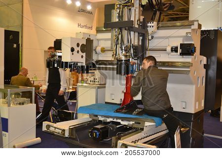 Kiev, Ukraine International Industrial Exhibition - November 25, 2016: - industrial machinery, Industrial equipment, industry facilities and machine tools, machinery lathes