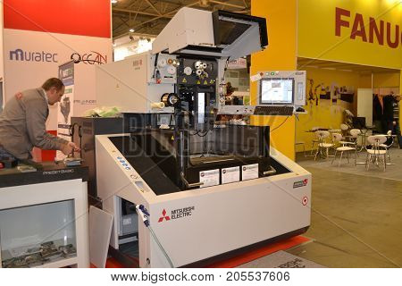 Kiev, Ukraine International Industrial Exhibition - November 25, 2016: - industrial machinery, Industrial equipment, industry facilities and machine tools, machinery lathes