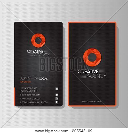 Creative Agency Multipurpose Business Card Concept Vector