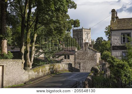 The old church at Kettlewell Wharfedale Yorkshire Dales National Park England.