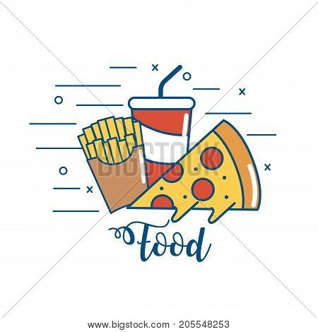 tasty fastfood nutrition and unheallthy food vector illustration