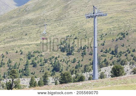 Ski Lift Chair In The Alps