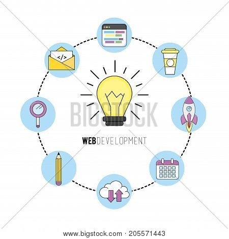 set software code data pragramming vector illustration