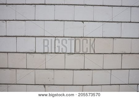 Building brick wall background. White wall texture and background