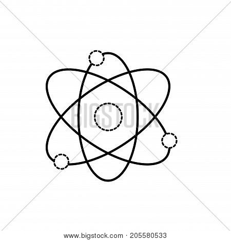dotted shape physics orbit chemistry science education vector illustration