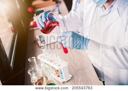 scientist working in science and chemical for health
