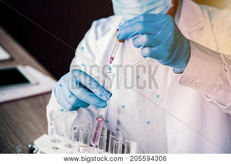 scientist working in science and chemical for health