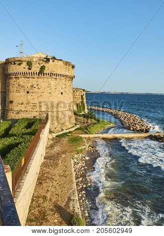 Castello Aragonese Castle Of Taranto. Apulia, Italy.