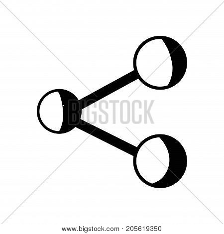 contour share social media monile icon vector illustration