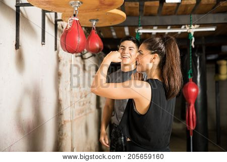 Having Fun In A Boxing Gym