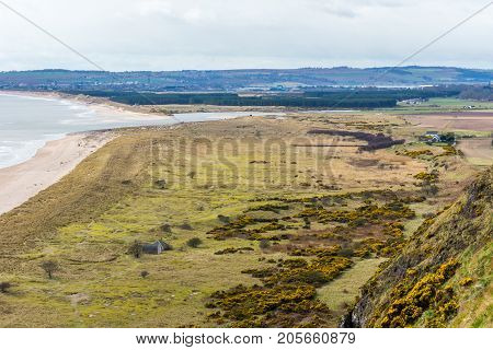 Montrose basin from St. Cyrus cliff top.