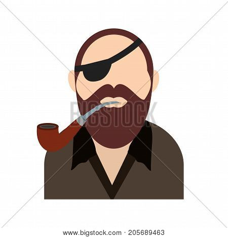 Pipe, smoking, pirate icon vector image. Can also be used for pirate. Suitable for use on web apps, mobile apps and print media.