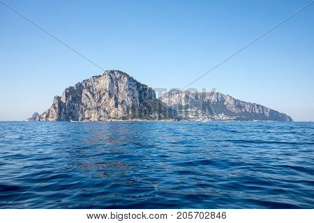 The Island of Capri is a very picturesque luxuriant and extraordinary location in Italy famous for its high rocks.