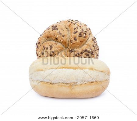 French bun isolated on a white background