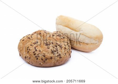 French bun isolated on a white background