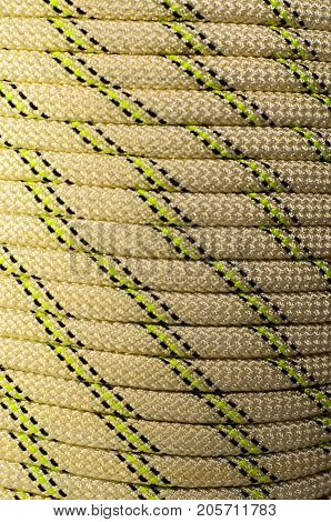 Background of the coiled sport climbing rope