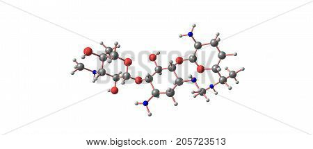 Gentamicin Molecular Structure Isolated On White