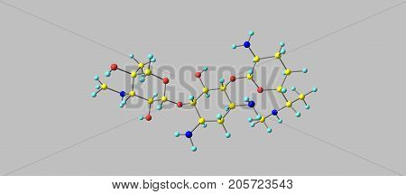 Gentamicin is an antibiotic used to treat several types of bacterial infections. This may include bone infections endocarditis meningitis pneumonia urinary tract infections. 3d illustration